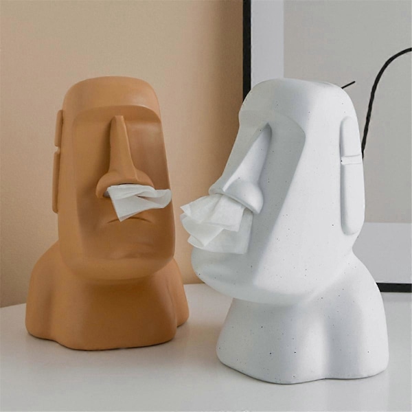 Servettlåda Nordisk Stil Stenstaty Näsborre Papperslåda Servett Pappershållare Låda 3D Toalettpapper Heminredning D