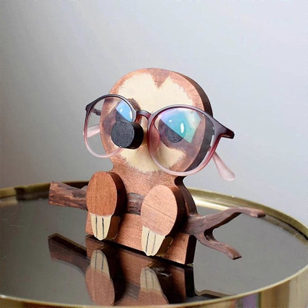 Brilleskabsdyr Brilleramme Hund Træ Brilleskabs Display Stativ owl