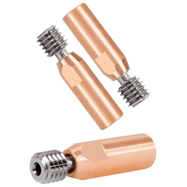 2 STK til 3D Printer Højtemperatur Titanium Legering M6 Throat, til MK7/8 3/3 V2/5, -10/20