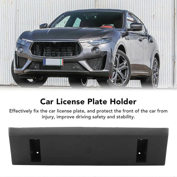 Frontnummerplade 670086122 Sort Bilnummerpladeholder Erstatning Til Maserati Levante M161 2017 til 2023