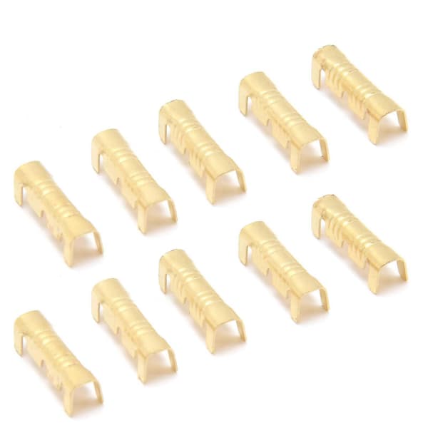 100 stk. U-formede ledningsklemmer messing guld docking-stik hurtige ledningsklemmer