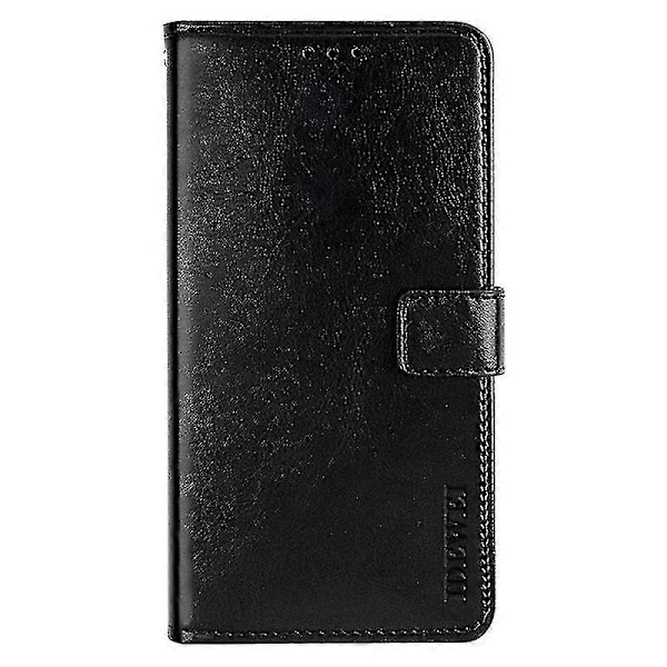 Lämplig för Samsung Galaxy A15 5G Fodral Crazy Horse Textur Läder Plånboksfodral-C6 Black