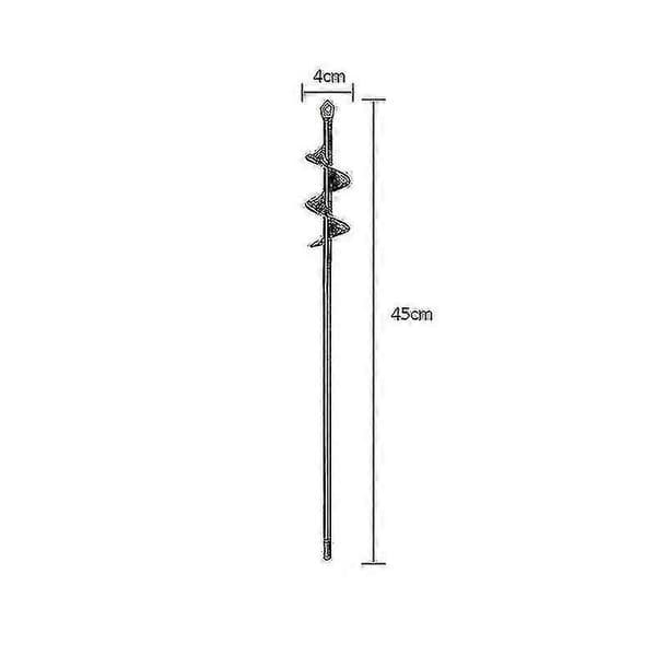 4 Størrelser Hagebor Drill Bit Verktøy Spiral Hullgraver Jordbor Jorddrill-