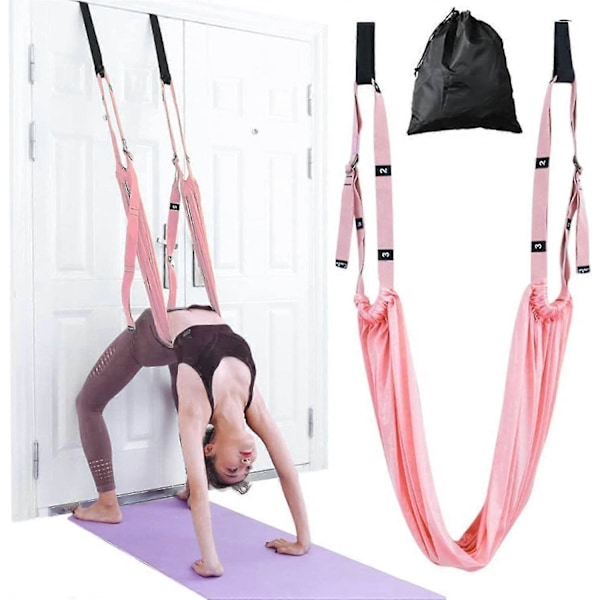 Jooga Fitness Venyttelynauha, Säädettävä Jalkojen Venyttäjä Selän Taivutus Apuväline, Paranna Jalkojen Vyötärön Selän Joustavuutta Kotikuntoilulaitteet vaaleanpunainen