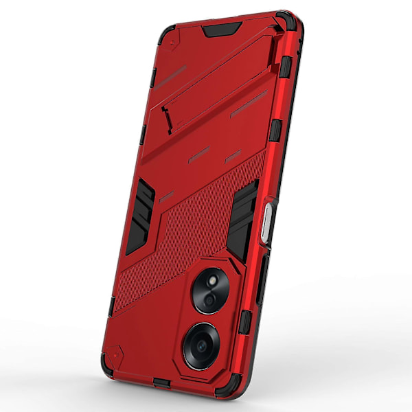 Skal för Oppo A58 4g PC+TPU Stötsäkert Stativ Mobilskal Red