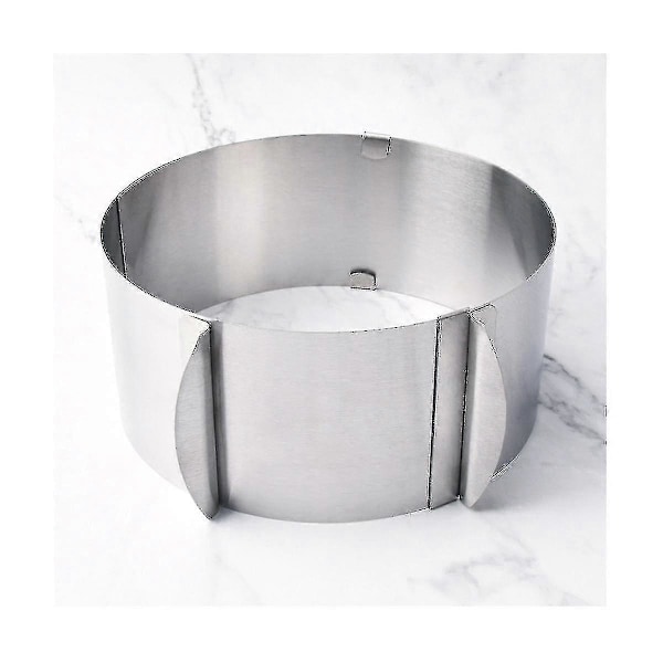 Justerbar Kagering Høj 20 Cm - Rustfrit Stål Bage Ring Justerbar - Høj Bageform Til Ea