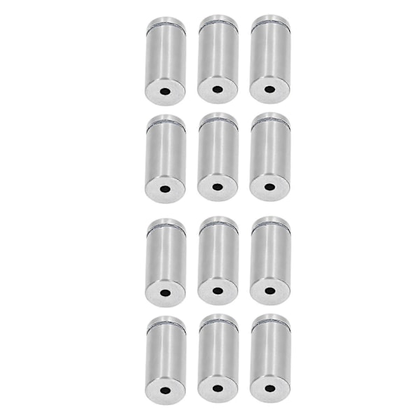 12 stk. Afstandsskruer Rustfrit Stål Vægskilt Reklame Hardware Søm til Akryl 19x40mm