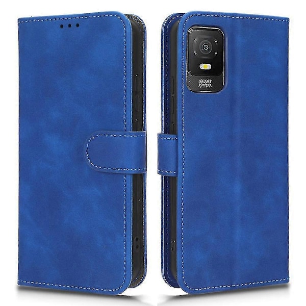 Til Tcl 403 Mobiltelefon Etui Stativ Tegnebog Stødsikker Tpu+pu Læder Telefon Cover Blue