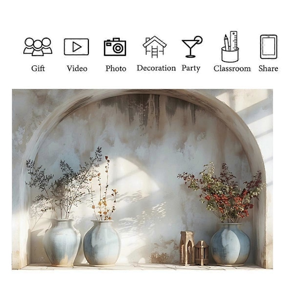 210x150cm Fotobakgrunn Stoff Enkel Plantebue Studio Innendørs Atmosfære Fotobakgrunn Stoff,F