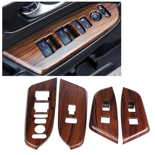 4 stk. Innvendig Vindusbryter Panel Deksel Trim for Honda CRV 2017 (Fersken Trefiber)