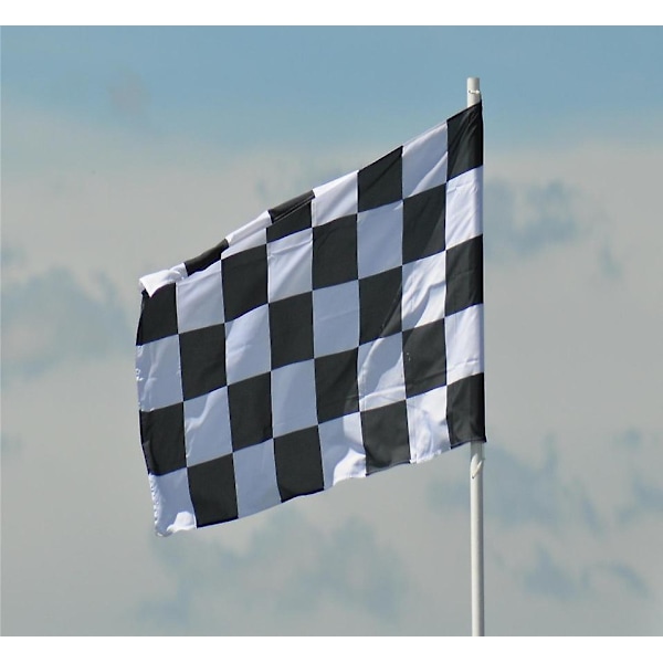 F1 Racing Flagga svart och vit rutig racing startflagga