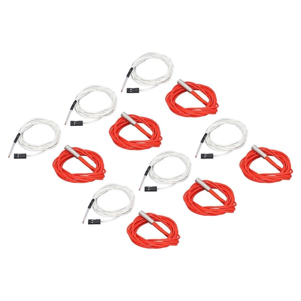 6 stk. termistorledninger med terminal, 6 stk. varmelegemer, 3D-printer Hot End-tilbehør 24V 40W