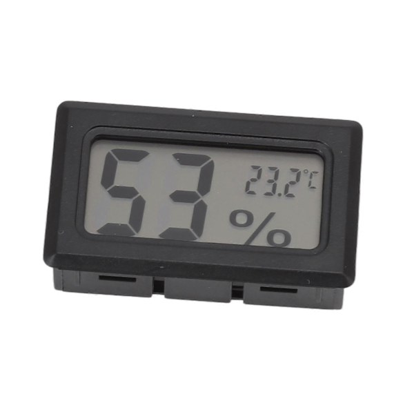 Termometer Hygrometer Svart LCD HD Digital Display Inbäddad Elektronisk Temperatur Luftfuktighetsmätare för Skåp Cigarrlåda