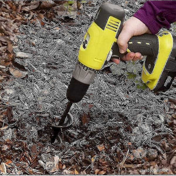 4 Størrelser Hagebor Drill Bit Verktøy Spiral Hullgraver Jordbor Jorddrill-
