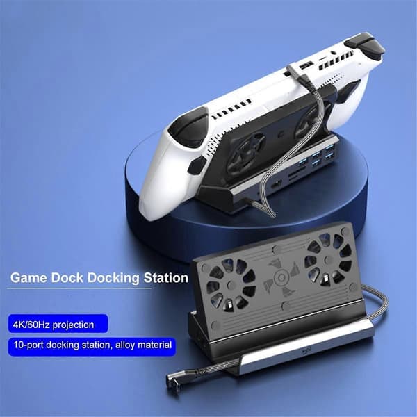 För Ally Game Dock Konsol Hub 4K 60Hz USB C Dockningsstation Gigabit Ethernet 1000Mbps Dockningsställ Typ C USB 3.0(C)