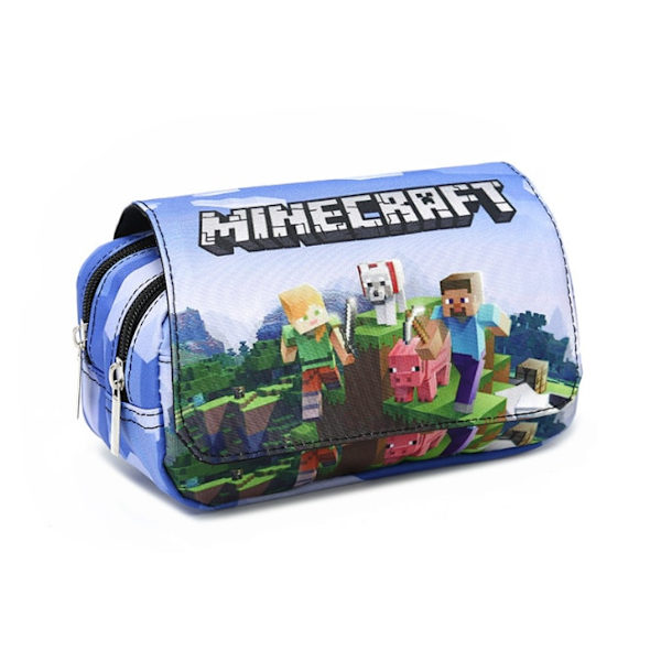 Tecknat spel Minecraft 3D-tryck Barn pennfodral brevpapper låda pennfodral för grundskole- och gymnasieelever Red
