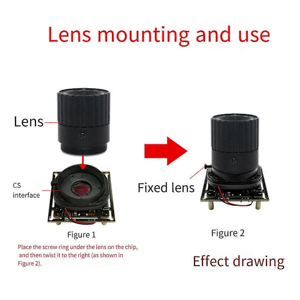 2.1 mm F1.8 Megapixel 2.1mm Vidvinkel Fast CCTV-objektiv för 1/3 Sensorstorlek Kamera