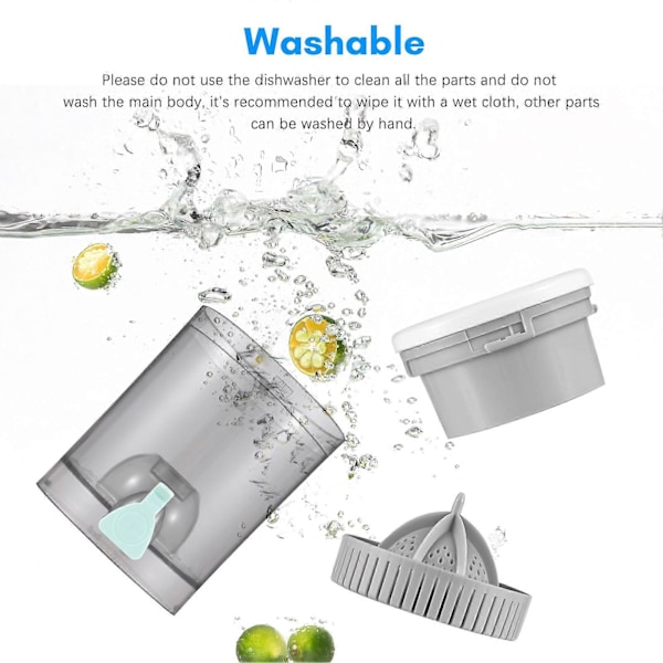 Elektrisk Appelsinjuicer Håndfri Bærbar Citrus Juicer til Appelsin Citron Æble Tomat Drue USB Drevet Aftagelig & Vaskbar