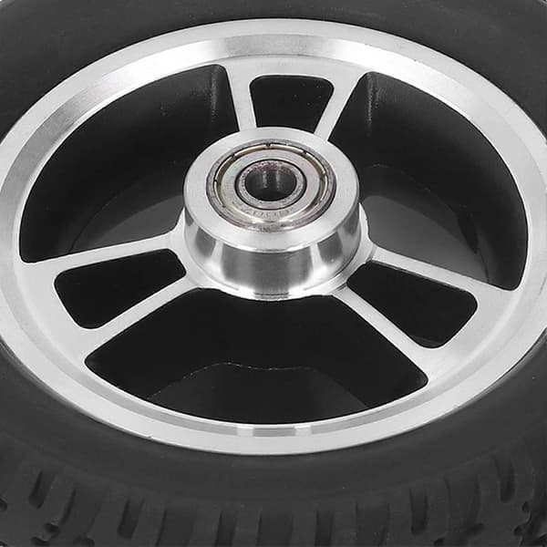 6in Rullestolhjul Lett Solid Aluminiumslegering Nav Stille Sklisikker Sikker PU Solid Hjul Erstatning