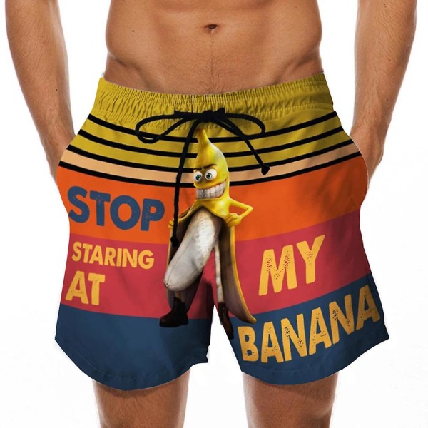 Tryckta badshorts för män sommarsemestershorts style 2 XL