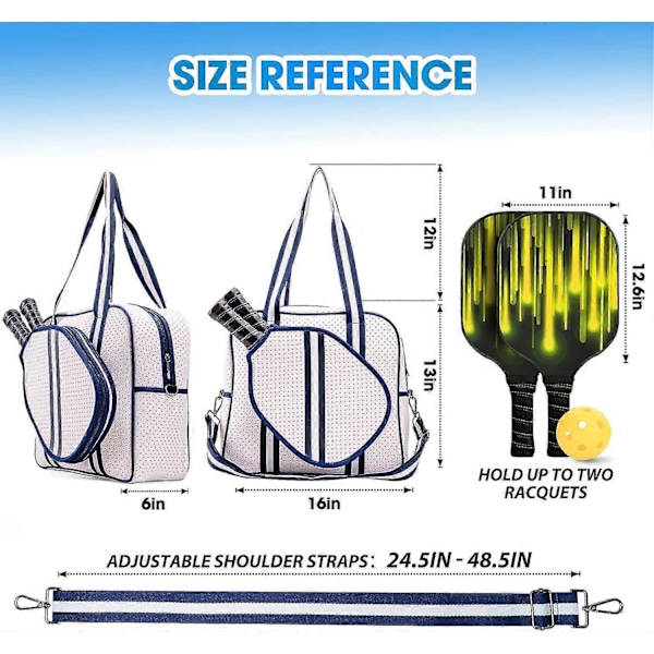 Crossbody Sling Pickleball Bag Tote, Pickleballvesker for kvinner og menn, Pickleballvesker for damer Modern Minimalism