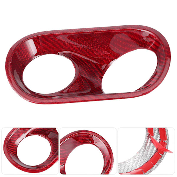 Bryterpanelramme for frontlykter, karbonfiberklistremerke, passer Porsche MACAN 2014-2020