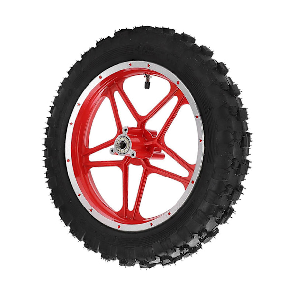 2.510 tum Bakre Hjul Gummidäck Halkskyddsbyte Passar för 47cc 49cc 2-takts Mini Dirt Bike (Röd)