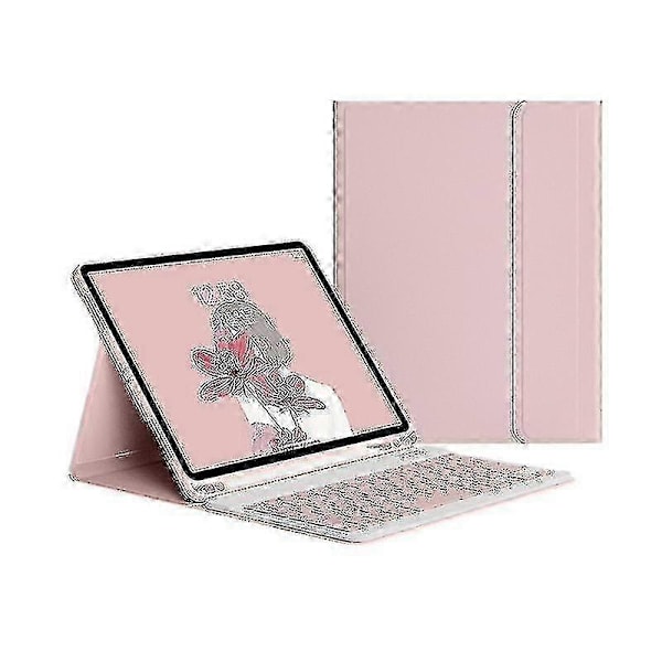 Fodral med tangentbord för iPad 9,7 tum 2017 2018 5:e 6:e generationen Pink