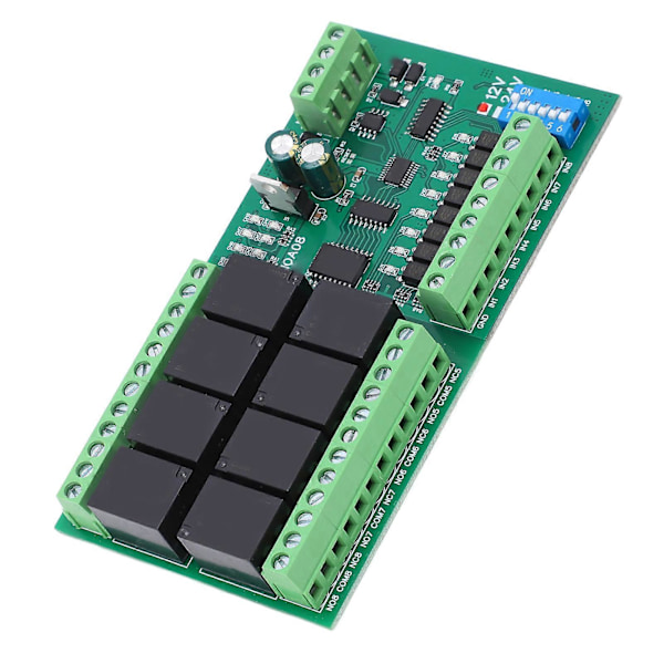 Relæmodul 8 Kanal RS485 Kontrolkort Switch Controller DC 12V Tilbehør til Udstyr