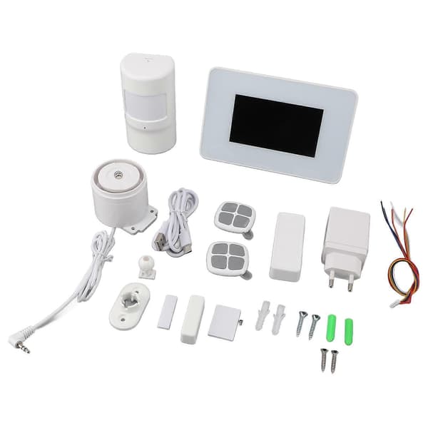 Trådløst GSM Alarmpanel 2G 4G Smart Home Sikkerhedsalarm System med Dør Vindue Sensor Bevægelsessensor til Husbeskyttelse