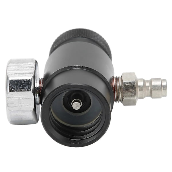 Säädettävä CO2-täyttöadapteriventtiili 8 mm:n urosliittimellä ASA 3000psi painemittari musta