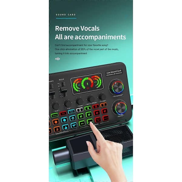 Eksternt Bluetooth Lydkort Live Lydkort Computer PC Lydkort Lydmixer Live Mixer Støjreduktion Mixere