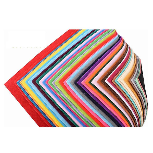 Non Woven Mjuk Filt Tyg 1mm Tjocklek Material för Sömnad Leksaker Dockor Hantverk 40 Stycken 30X30cm