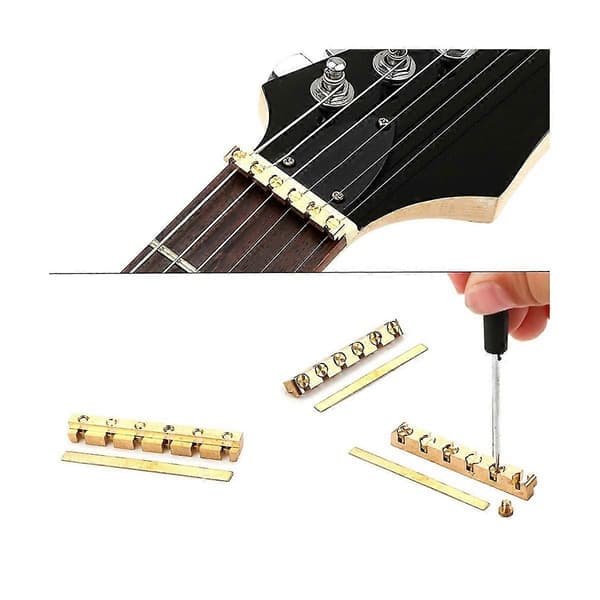 42mm Messing Guitar Nut Højdejusterbar til ST LP Elektrisk Guitar Dele