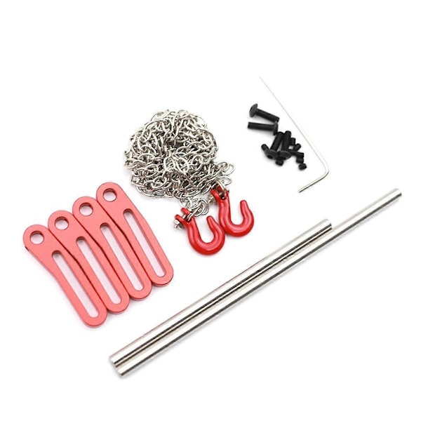 RC Bil Oppgradering Justerbart Front- og Bakfanger Kit for 1/10 SCX10 TRX4 LCG RC Bil Oppgraderingsdeler Rød