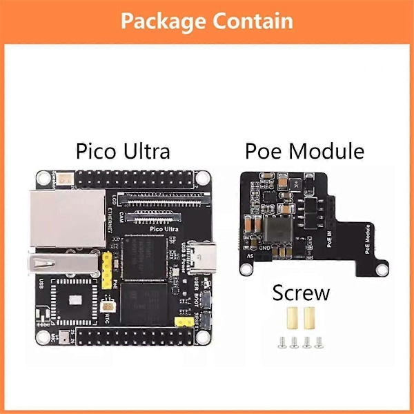 Pico Ultra PoE Kit -kehityskortti RV1106 RISC-V Linux 8GB EMMC tukee PoE Ethernet -virtalähdettä