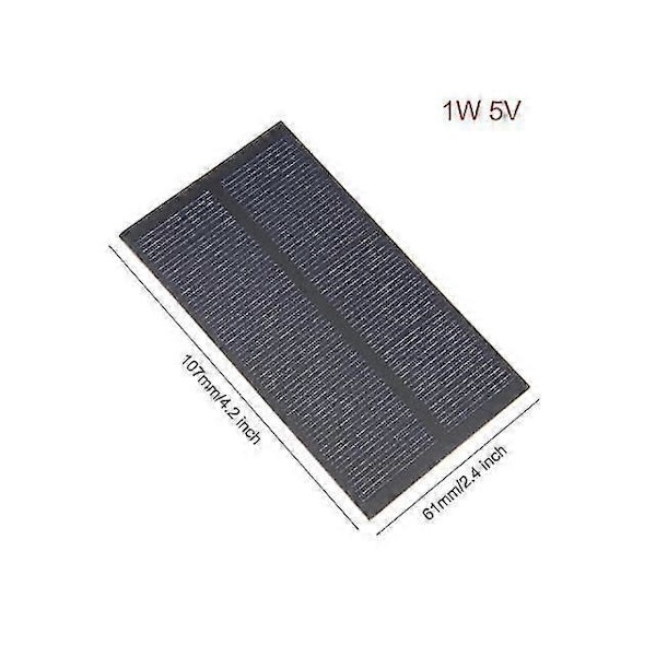 5 st 1W 5V Mikro Solpanel Modul DIY Polysilikon för Leksaker Laddare