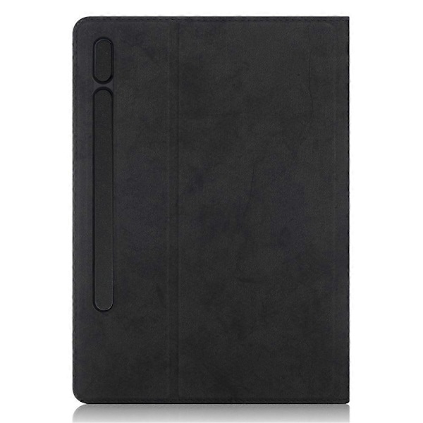 Soft Shell med Penn-spor Sutur Lærveske Nettbrett Datamaskin Beskyttelsesdeksel 11 Tommer Passer Tab S7 Svart