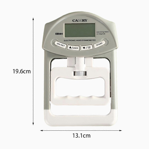 Elektronisk Grip Strength Tester Multifunksjonell Grip Strength Målemeter Blå s202412121084 Grey