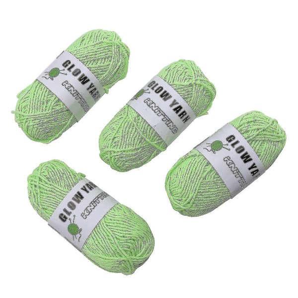 Lysende Ull DIY Vevd Håndstrikket Polyester DIY Glødende Garn Håndverk A3