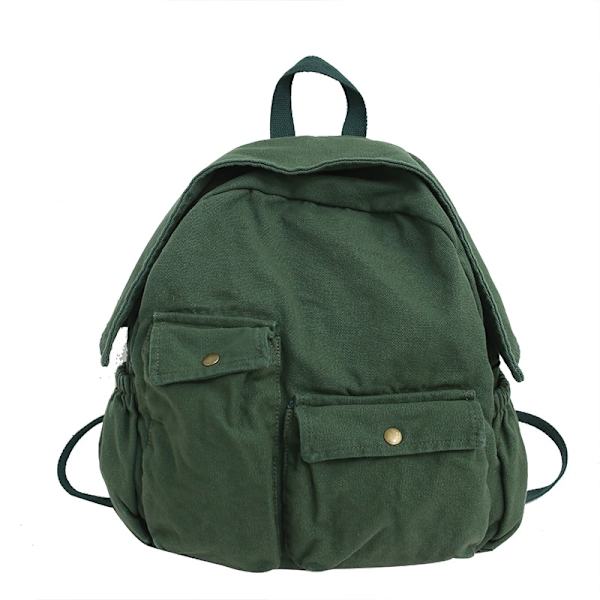 Retro Casual Ryggsäck Dam Resväska Mode Stor Kapacitet Ryggsäck green 2