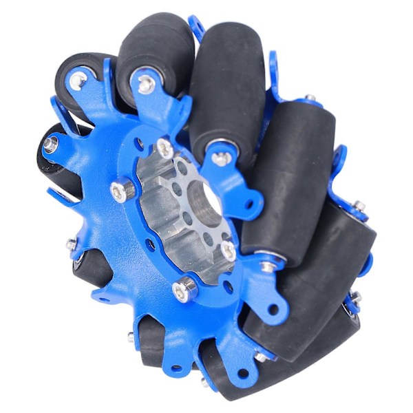 4 tuuman monisuuntainen pyörä SPCC-teräsakseli TPU-kumirulla Robottiauto Omni-komponentit Vasen 5606?0100?0100