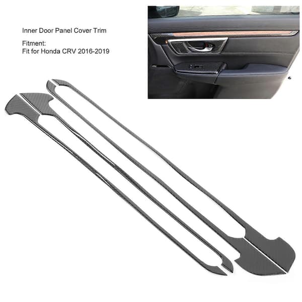 4 st Kolfiber Innerdörrpanel Skydd Trim Tillbehör Passar Honda CRV 2016?2019