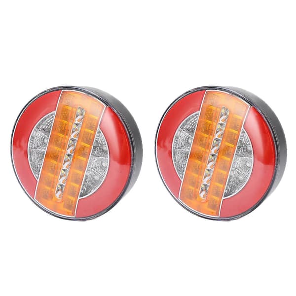 2 stk. 24V LED Trailer Baglygter Sæt Bremselys Flow Blinklys Lampe til Yacht Lastbil