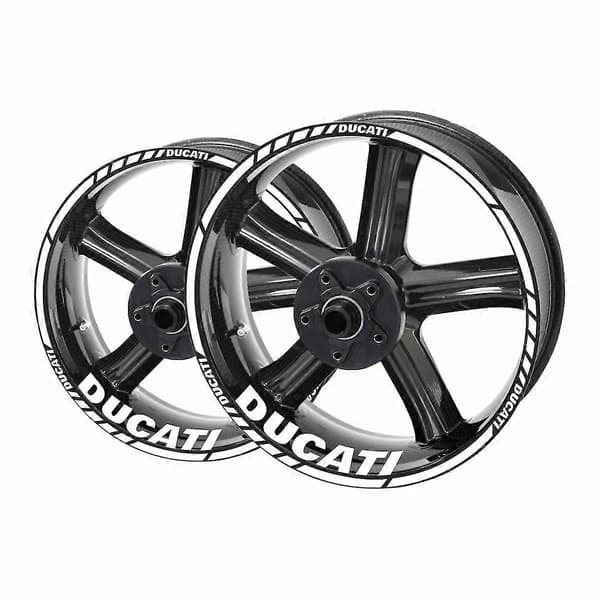 Reflekterende Hjulsticker Felg Logo Dekal for Ducati Red