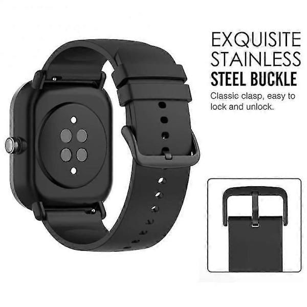 Silikonklokkereim for Huami Amazfit Gts 2 Mini-reim Smartklokkereim Sportsarmbånd for Xiaomi Amazfit Gts 2 Mini-reim blue silver1016
