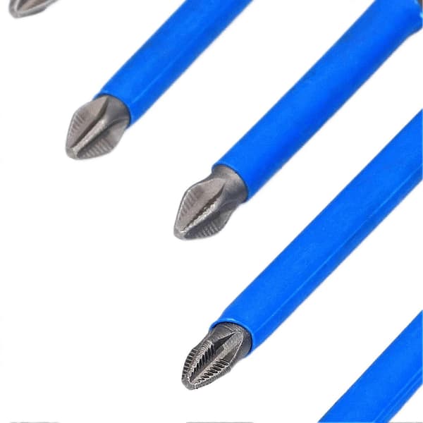 7 stk. sett Kryss Skrutrekkerbit PH2 Magnetisk Elektrisk Skrutrekker Borbit med Magnetiserer
