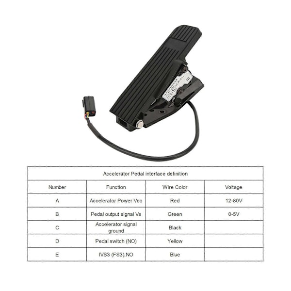 Elektronisk gaspedal 0 til 5V output højtydende programmerbar speederpedal til køretøjer