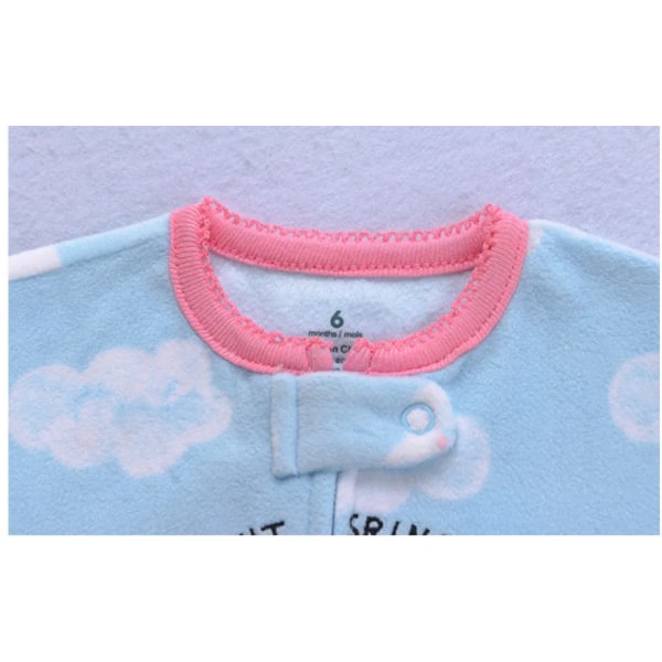 2023 Höst Vinter Varm Nyfödd Baby Sparkdräkt Pyjamas Fleece Fot-inlindad Jumpsuit Bebis Flicka Tecknad Söt Pjms style 3 3M