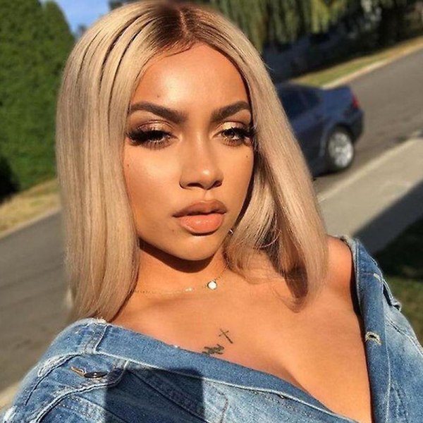Kvinnor Blond Modeperuk Lång Rak Rot Ombre Cosplay